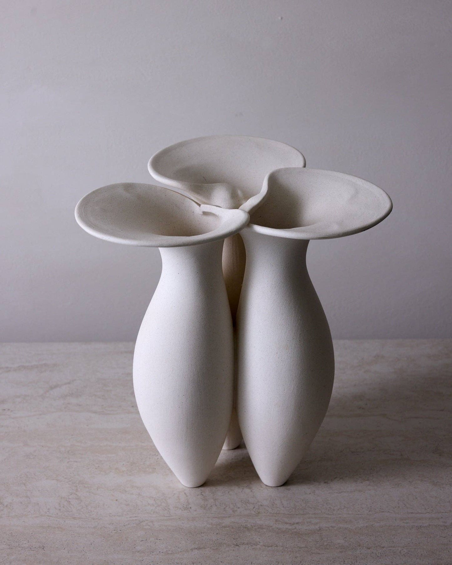 Ceramic Lily Vase - Reactive Glaze Decorative Vase 13.25"H