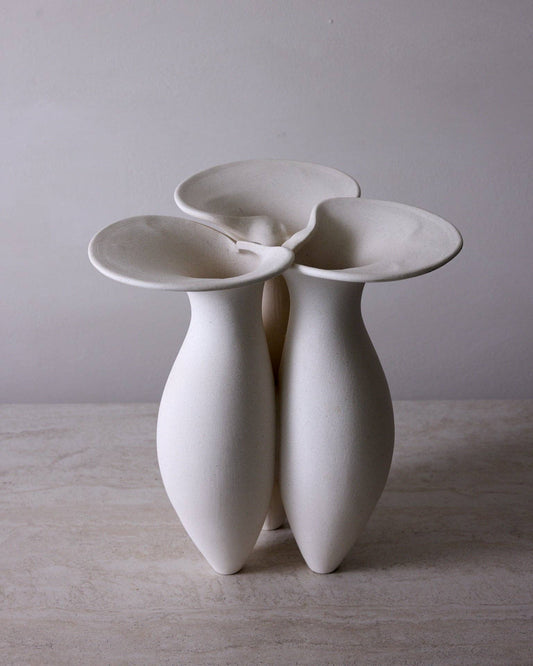 Ceramic Lily Vase - Reactive Glaze Decorative Vase 13.25"H