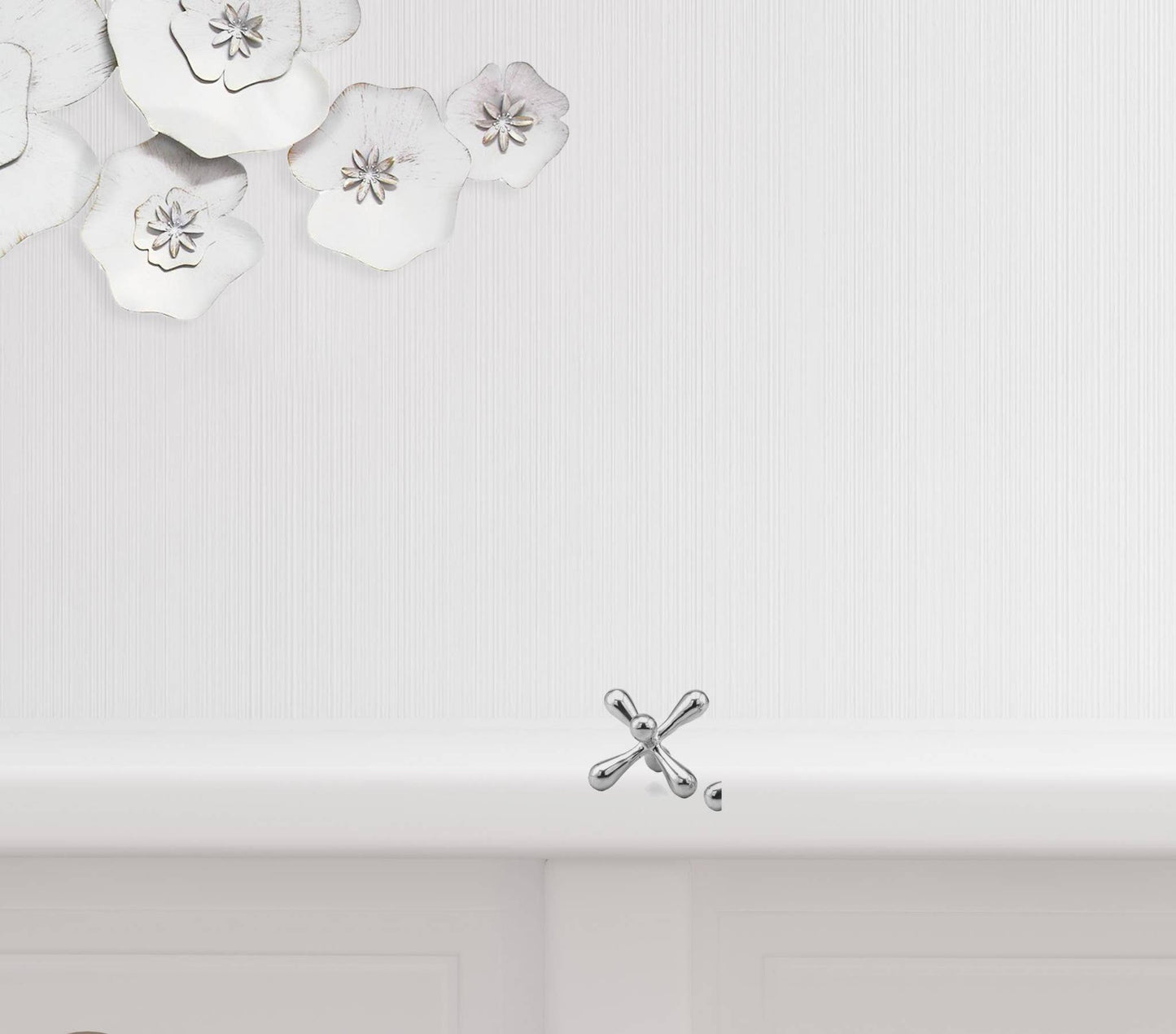 Set Of Two 3" Silver Aluminum Decorative Jack Sculptures