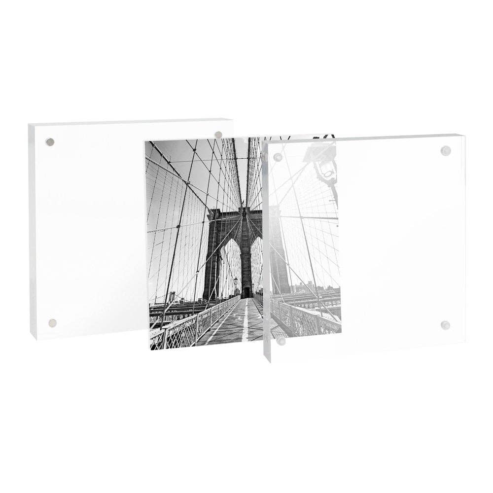 Isaac Jacobs Super Thick Clear Acrylic Magnetic Photo Frame
