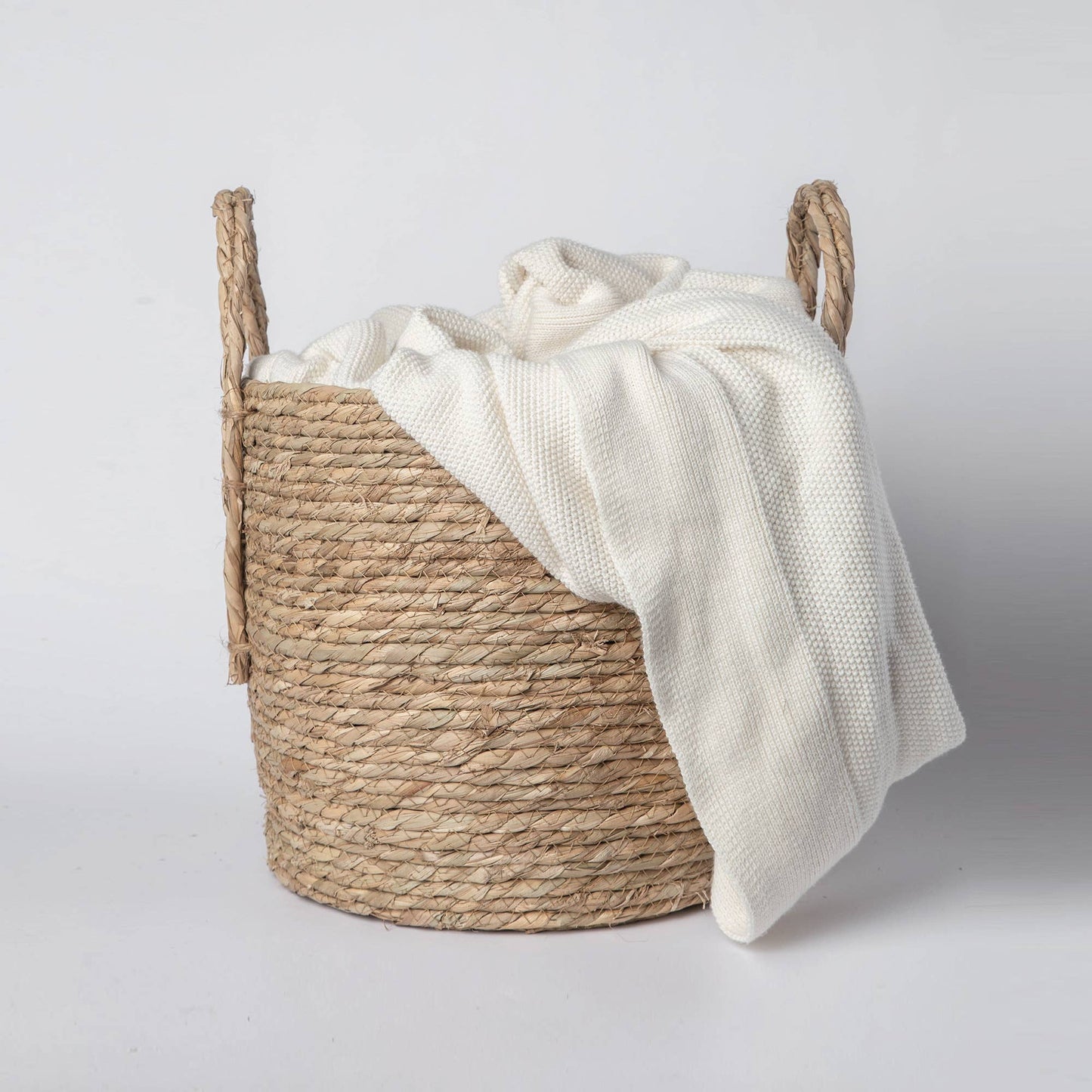 816 - Seagrass Basket with handles: Large