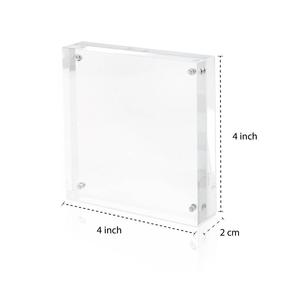 Isaac Jacobs Super Thick Clear Acrylic Magnetic Photo Frame