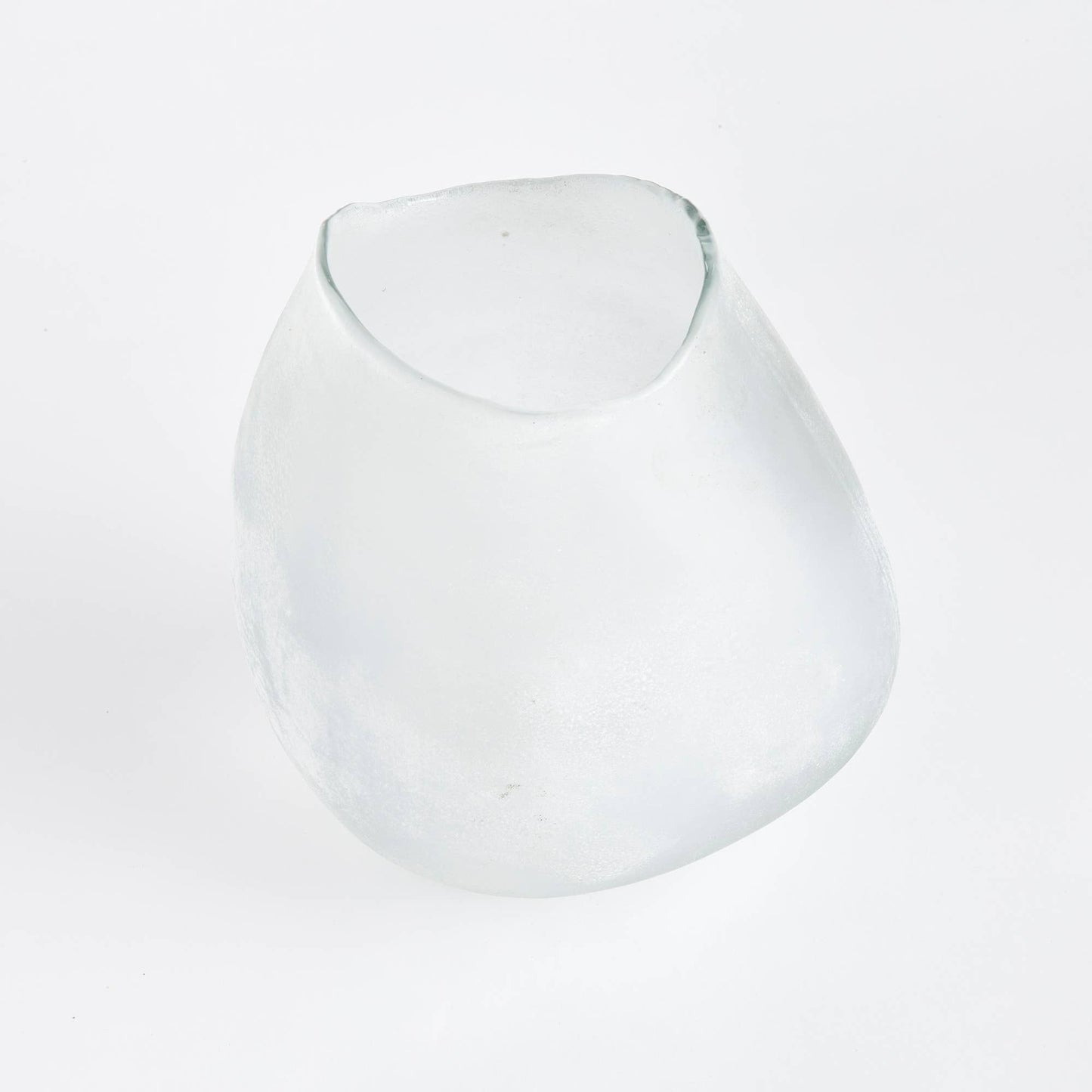 VIDA VASE LARGE: White Frost / Glass