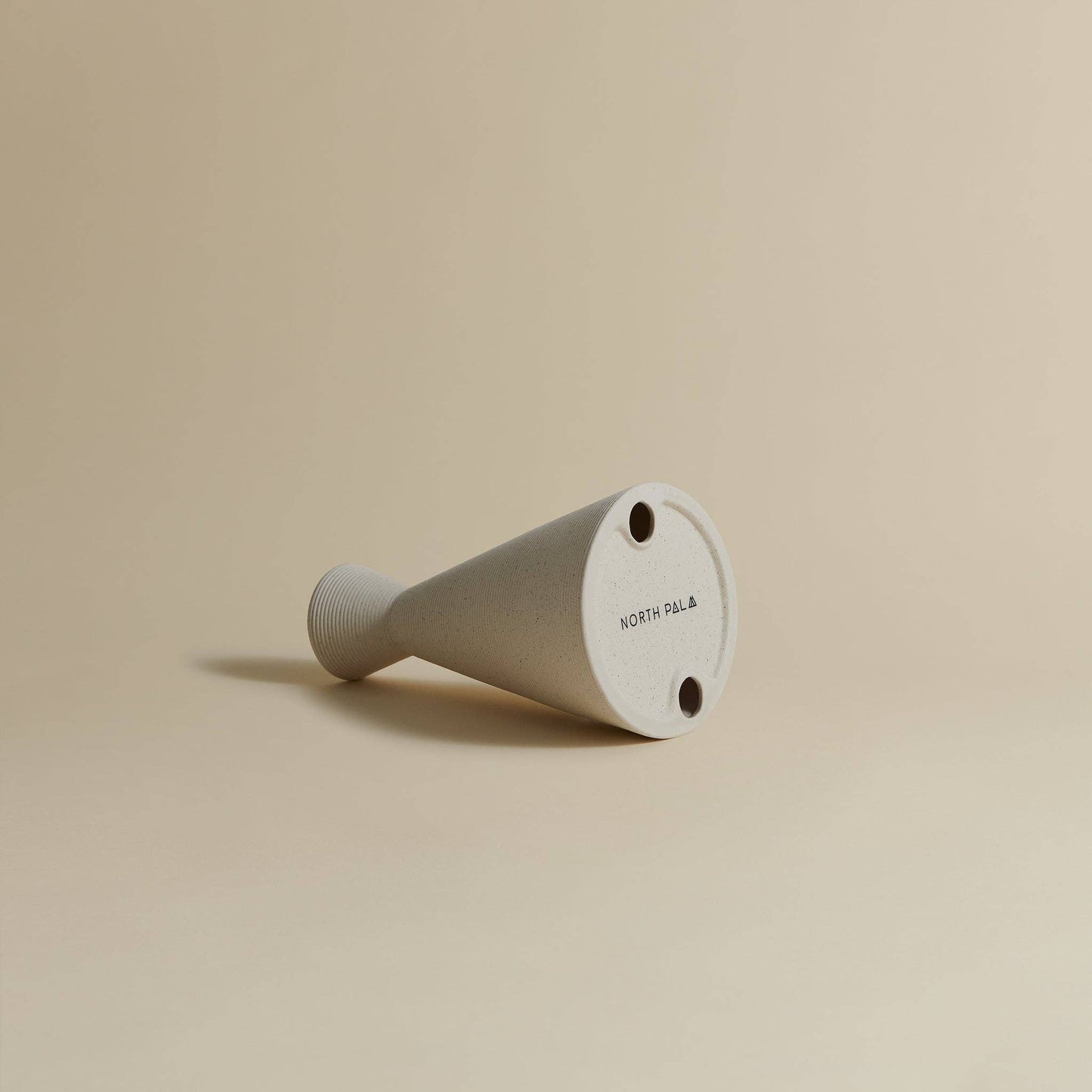 Large Candlestick Holder: Ivory Clay