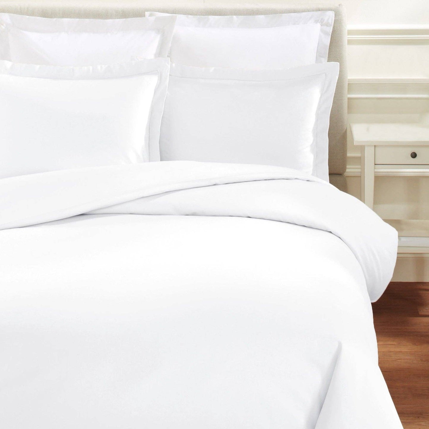 600 Thread Count Cotton Hemstitch Duvet Cover Set: King