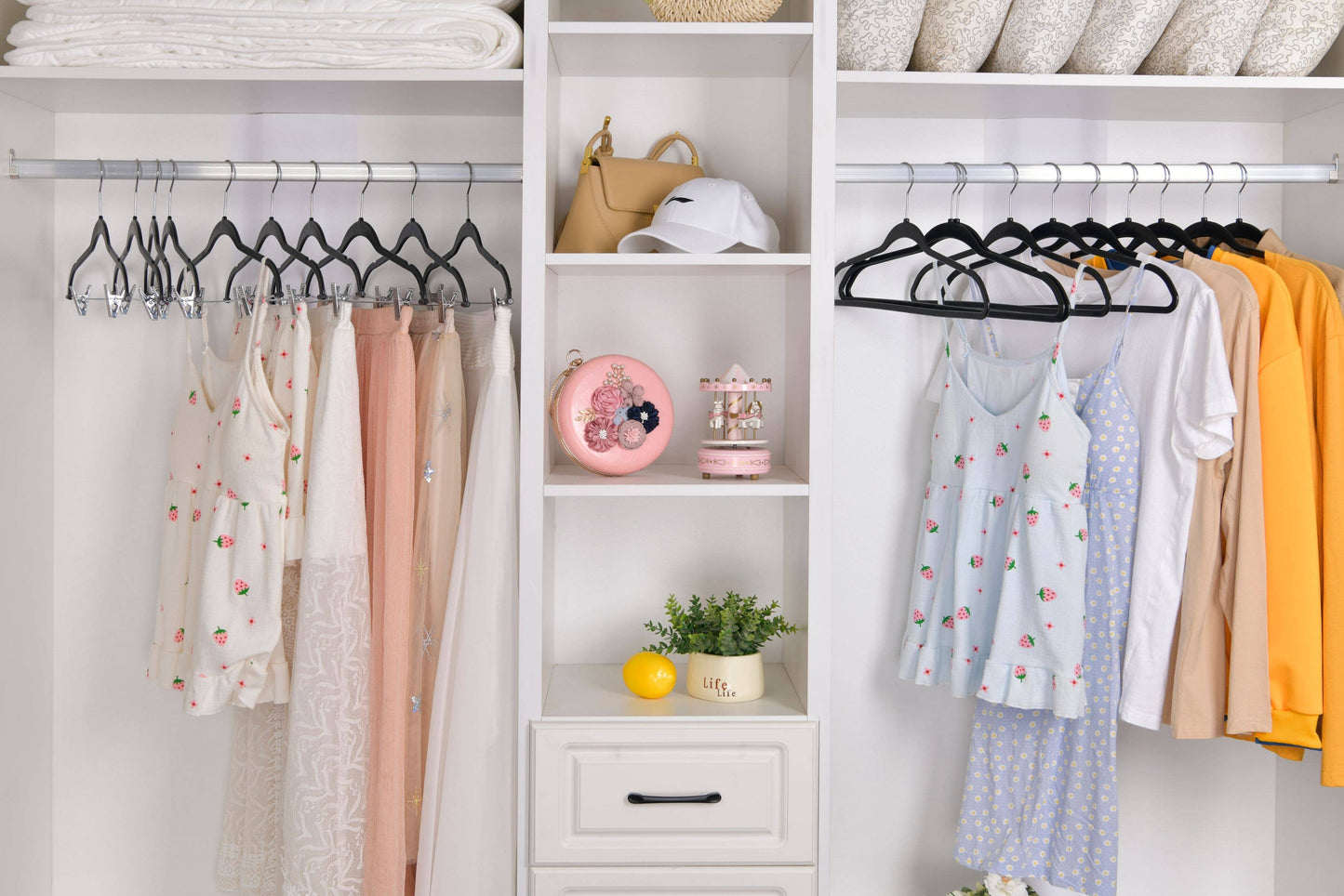 Space saving Plastic Shirt Hangers - 200/case: Ivory