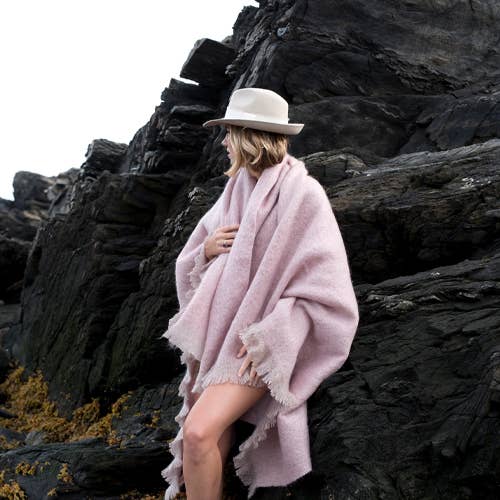 Luxe Mohair Throw: Cream