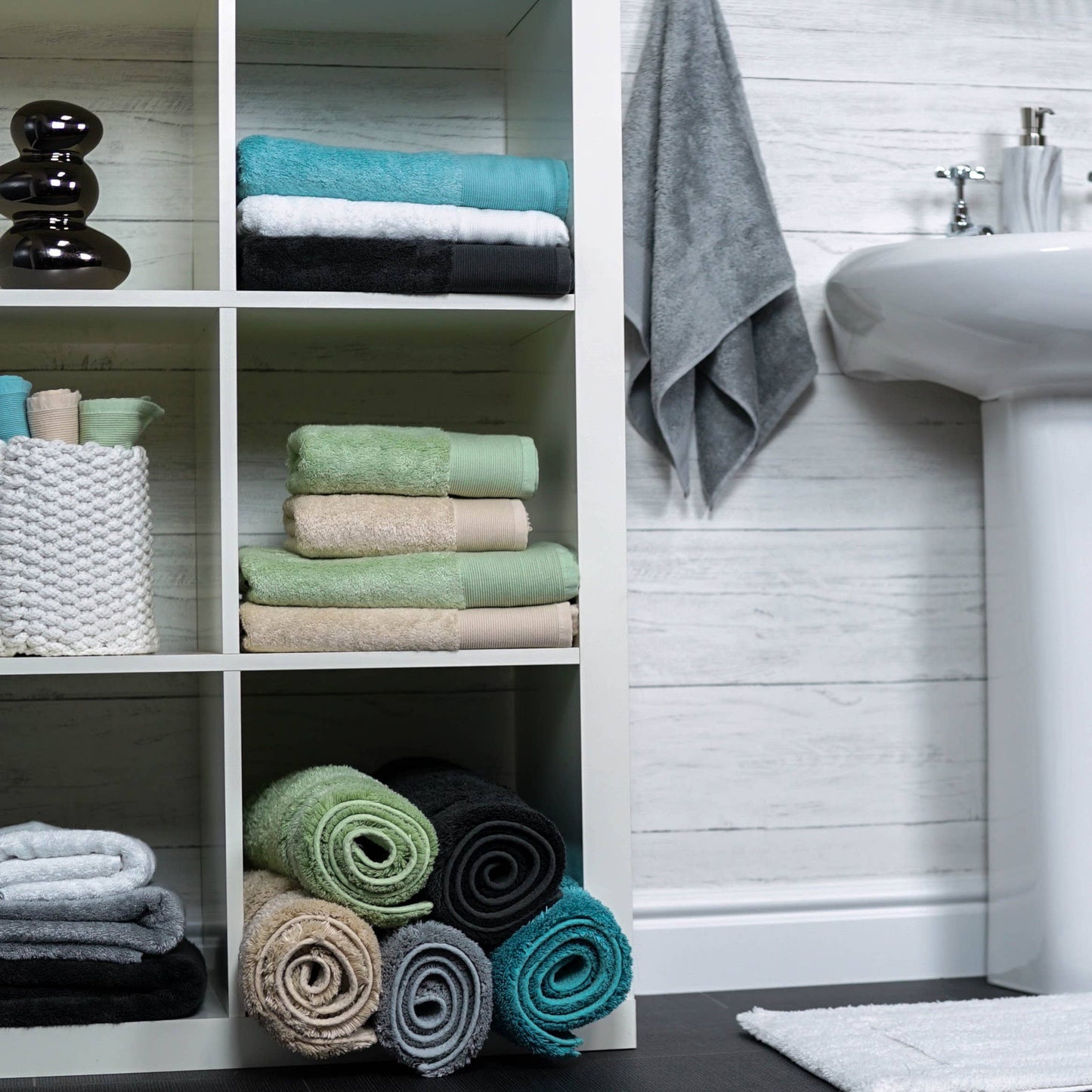 Luxury Bamboo Cotton Bath Mat Non-Slip - Ultra Soft & Thick