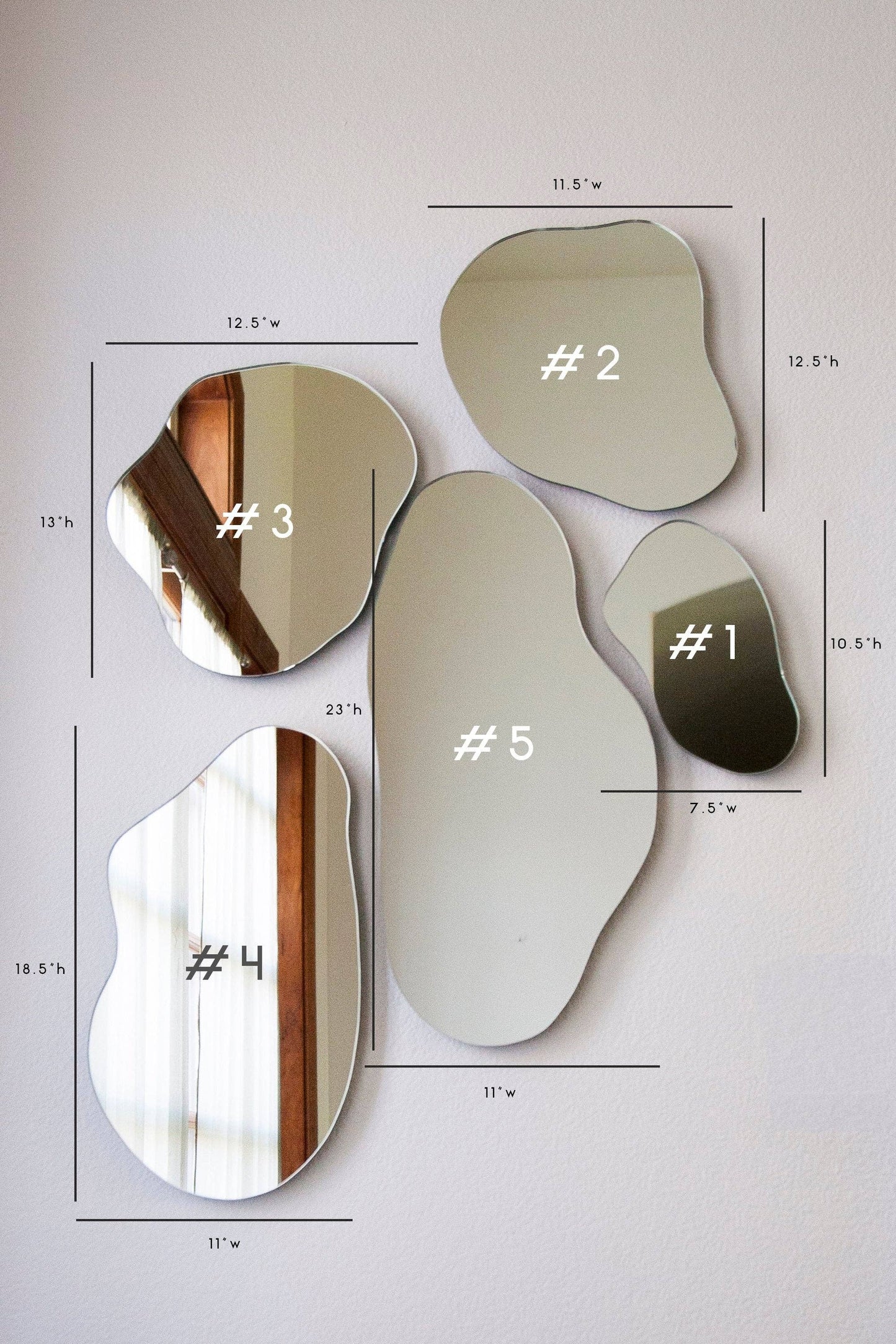Kaluza Puddle Mirrors: Clear