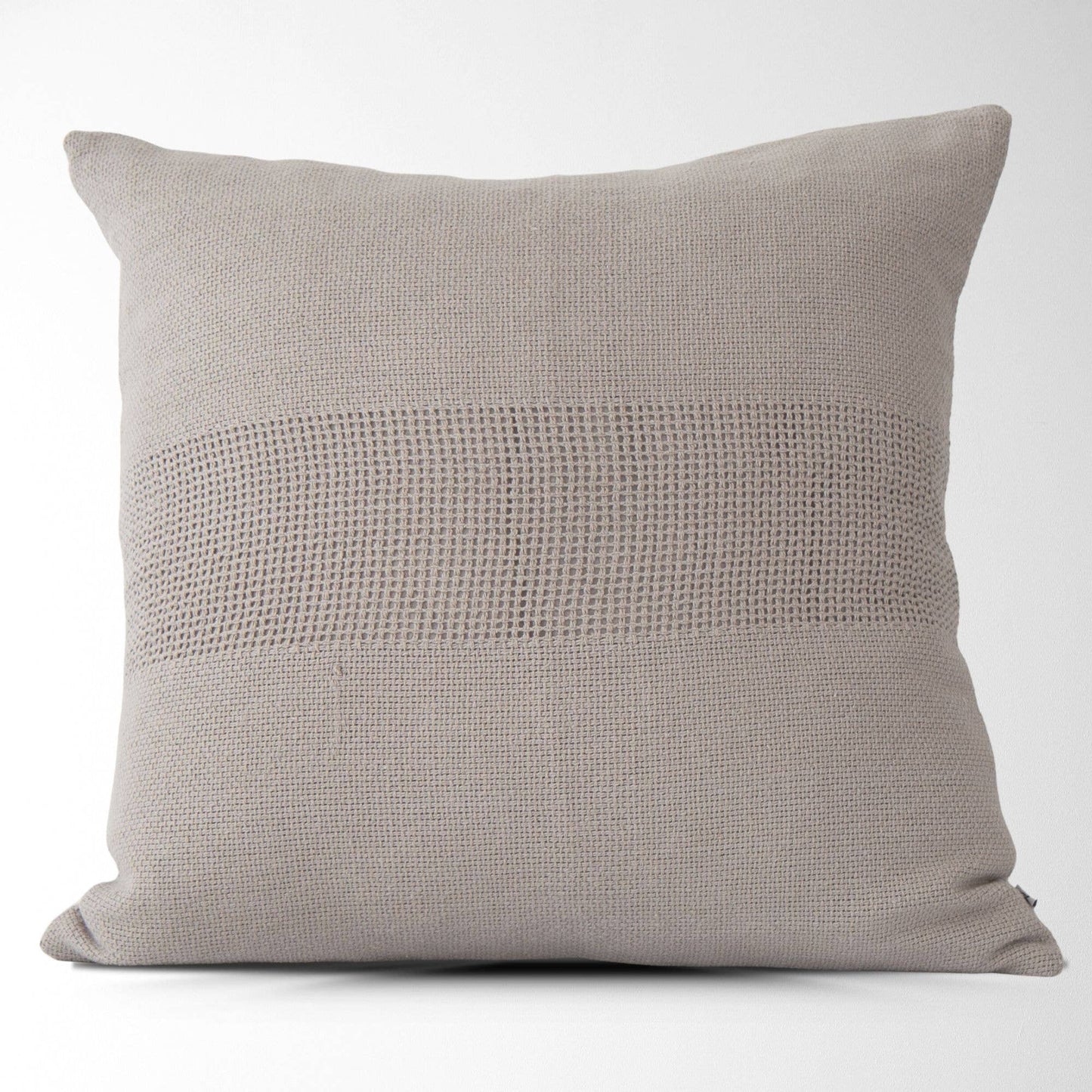 Lennox Woven Textured Pillow Cover: Cream / 20" X 20"