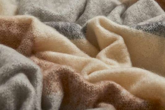 Owl Brushed Mohair Throw