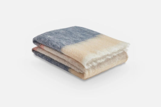 Slate Brushed Mohair Throw