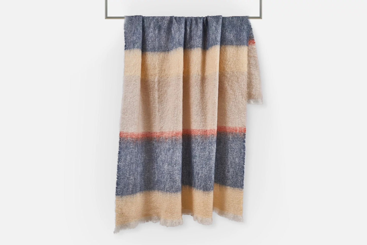 Slate Brushed Mohair Throw