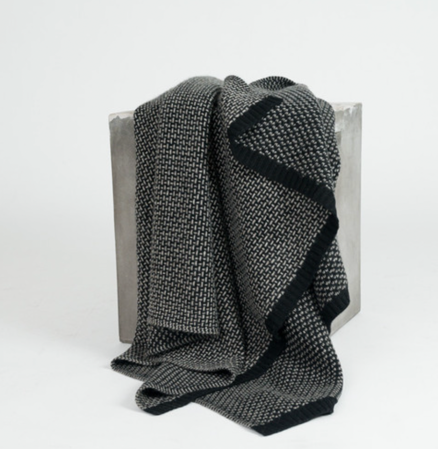 Platinum & Black Taiga Throw
