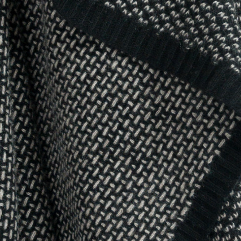 Platinum & Black Taiga Throw