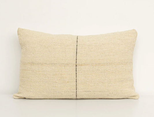 Treko Karü Pillow - White with Black Stripe