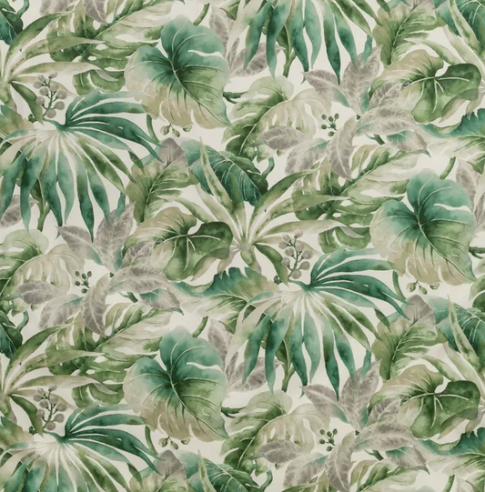 Green Tropical Printed Throw Pillow