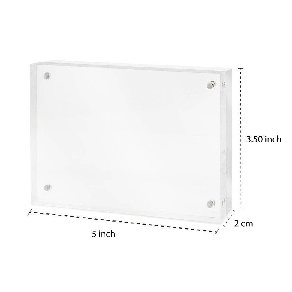 Isaac Jacobs Super Thick Clear Acrylic Magnetic Photo Frame