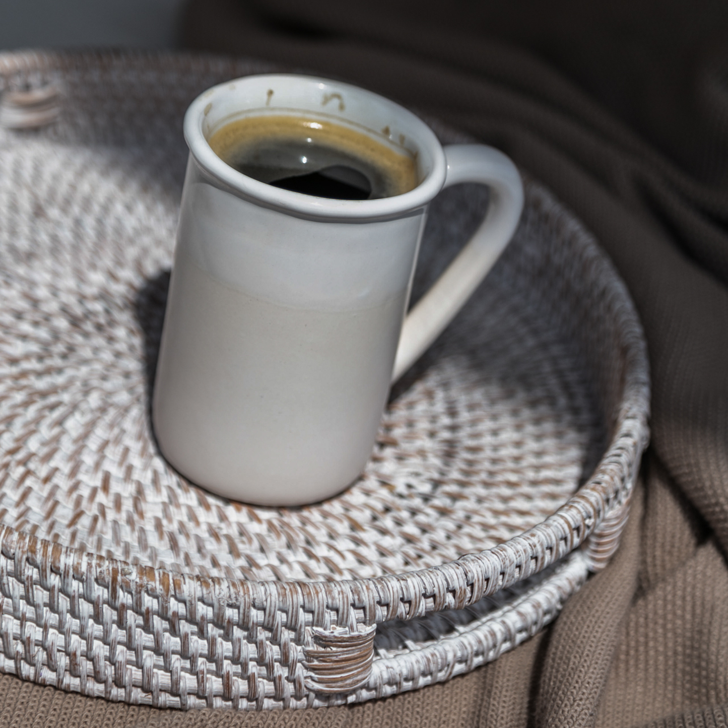 404 - Round Rattan Tray: Large