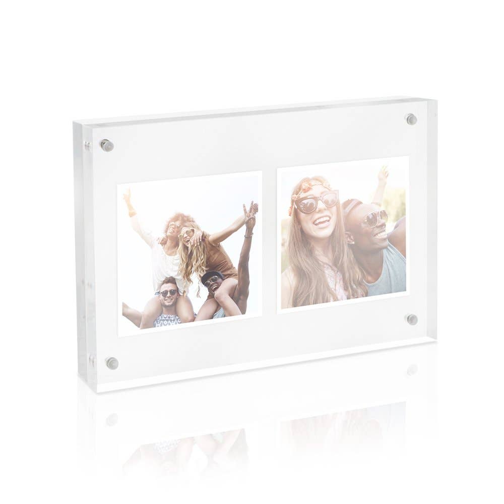 Isaac Jacobs Super Thick Clear Acrylic Magnetic Photo Frame