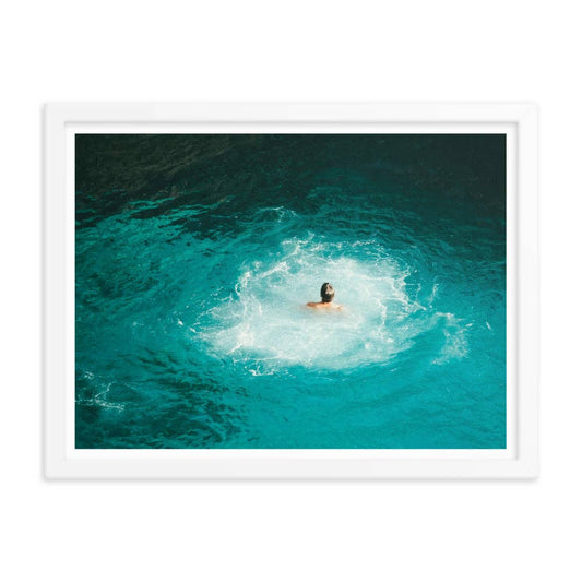 Dip - Framed Print: White / 18″×24″