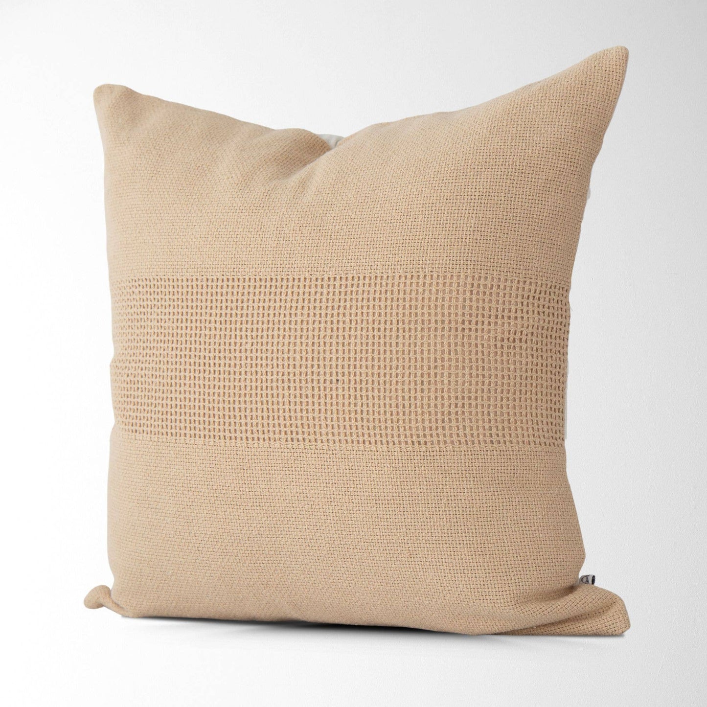 Lennox Woven Textured Pillow Cover: Cream / 20" X 20"