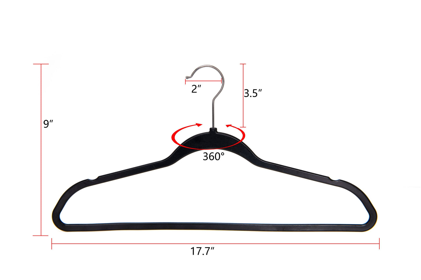 Space saving Plastic Shirt Hangers - 200/case: Ivory