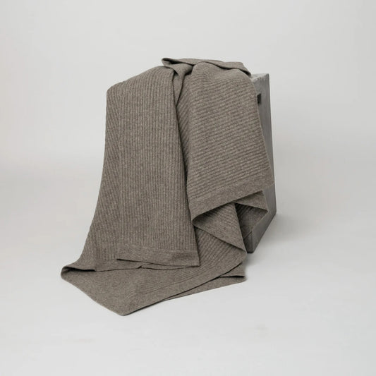 Platinum Yak Beehive Knit Throw