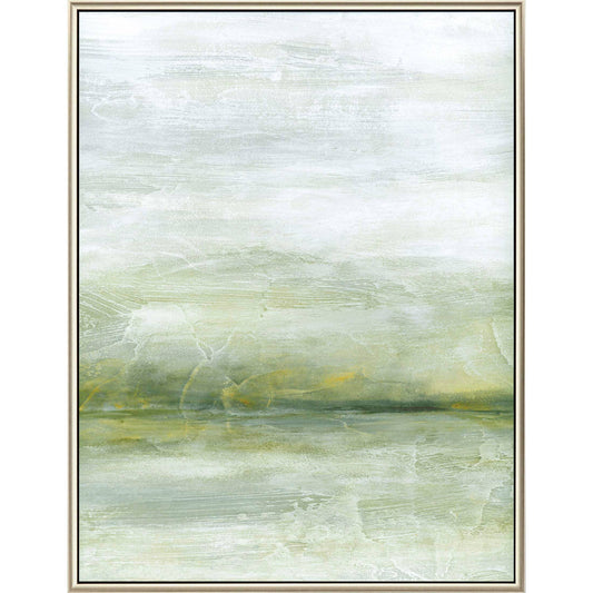 Jaune II Silver Floater Frame Print Wall Art