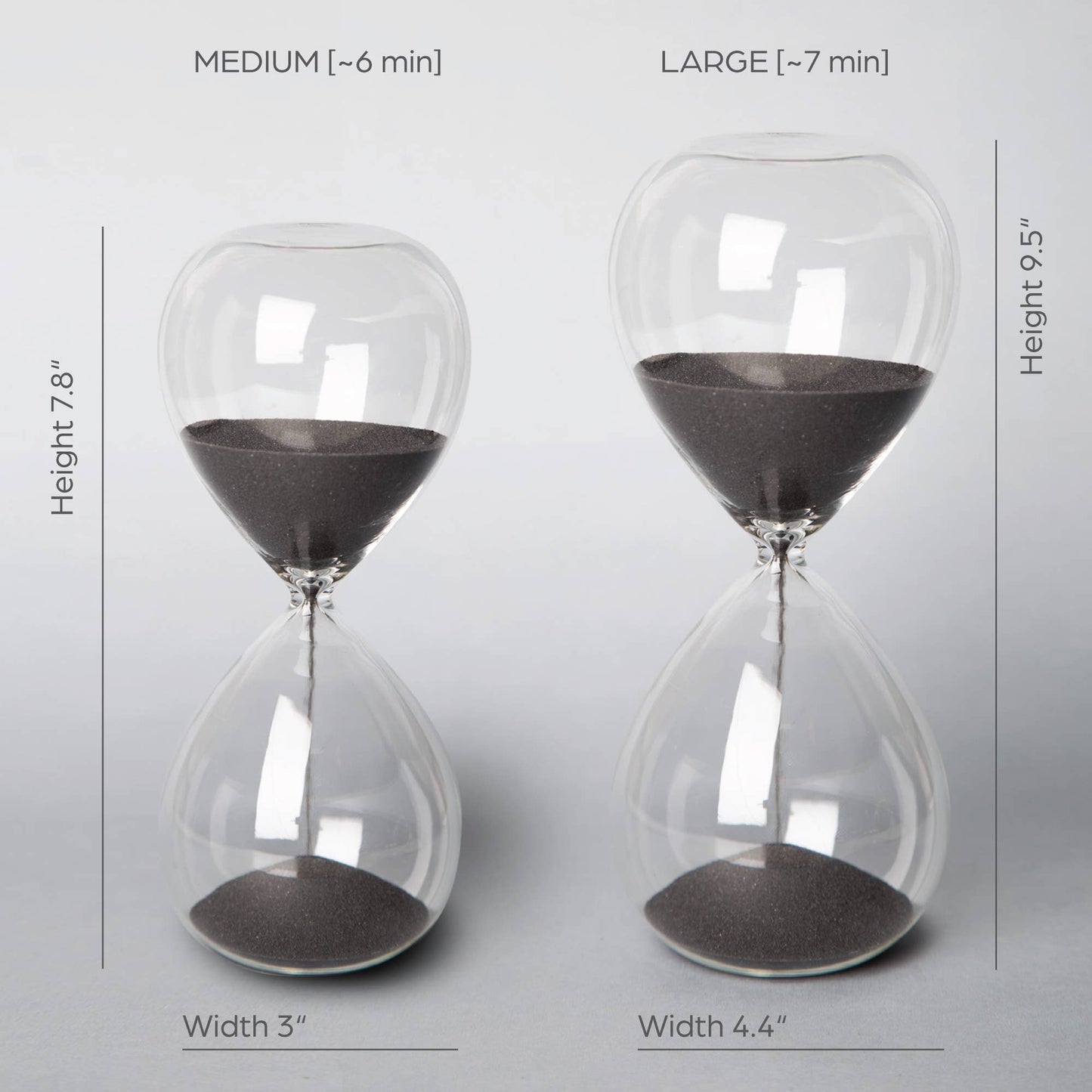 403 - Black Sand Glass Timer: Medium