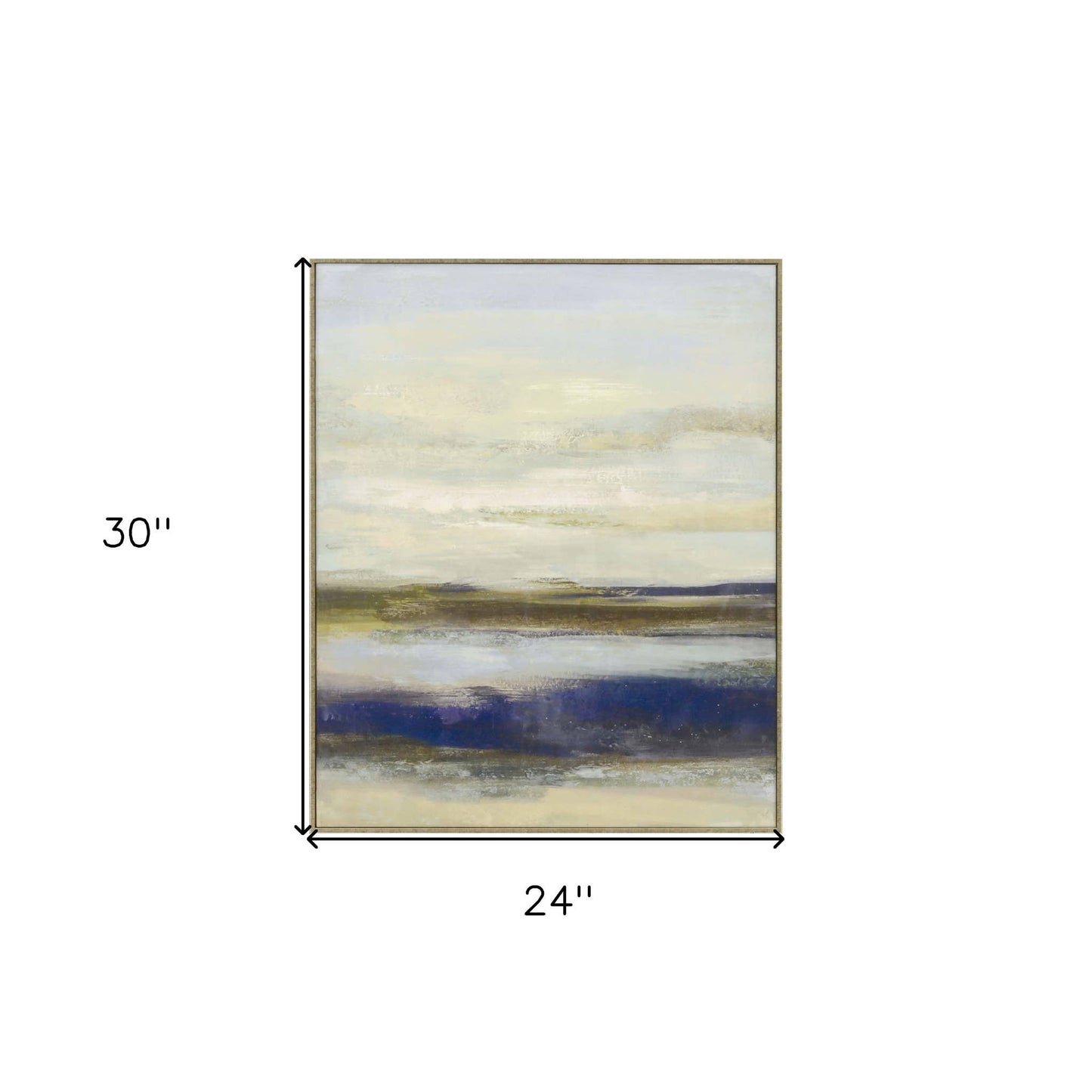 Blue Notes II Framed Art Gold Picture Frame Print Wall Art