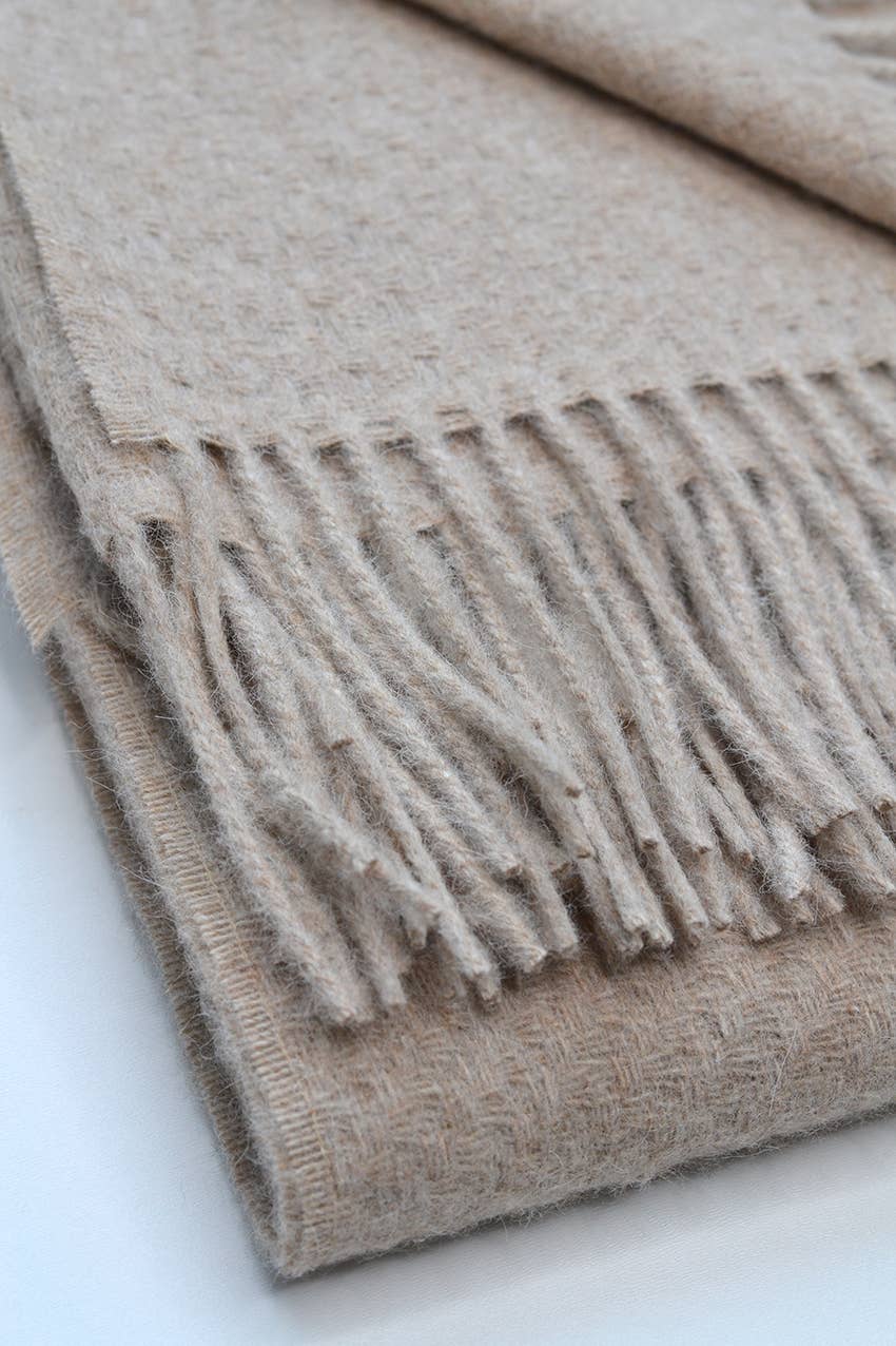 Cork Alpaca Wool Throw