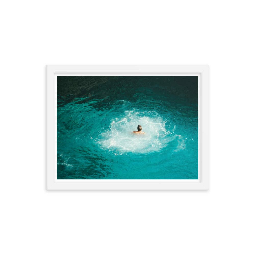 Dip - Framed Print: White / 18″×24″