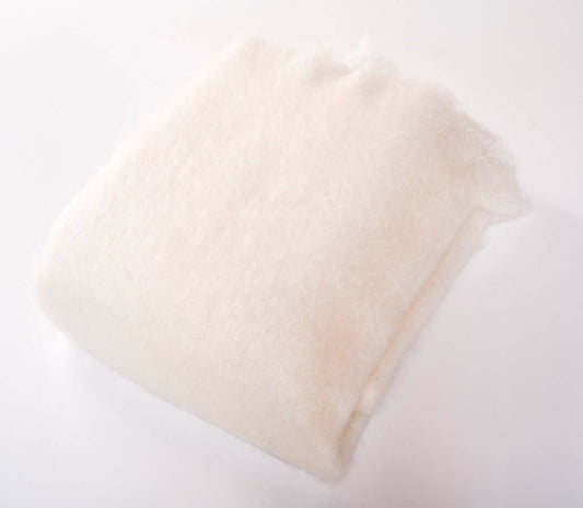 Luxe Mohair Throw: Cream