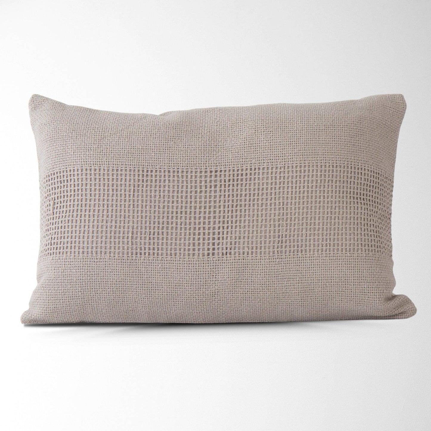 Lennox Woven Textured Pillow Cover: Cream / 20" X 20"
