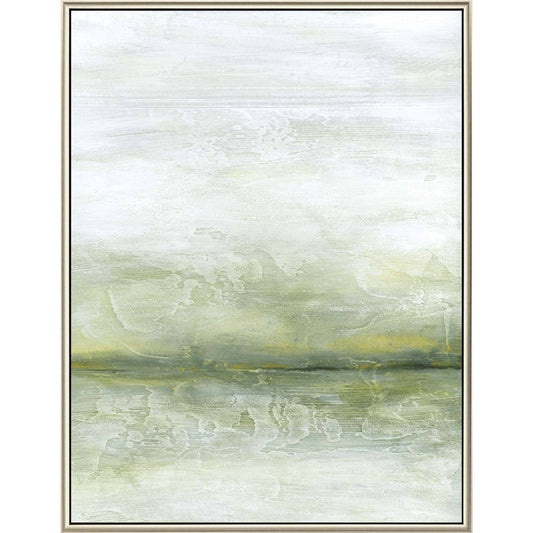 Jaune I Silver Floater Frame Print Wall Art
