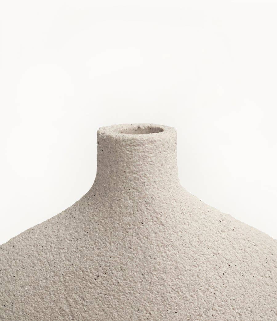 Ceramic Vase 'Goutte - White': BLANC