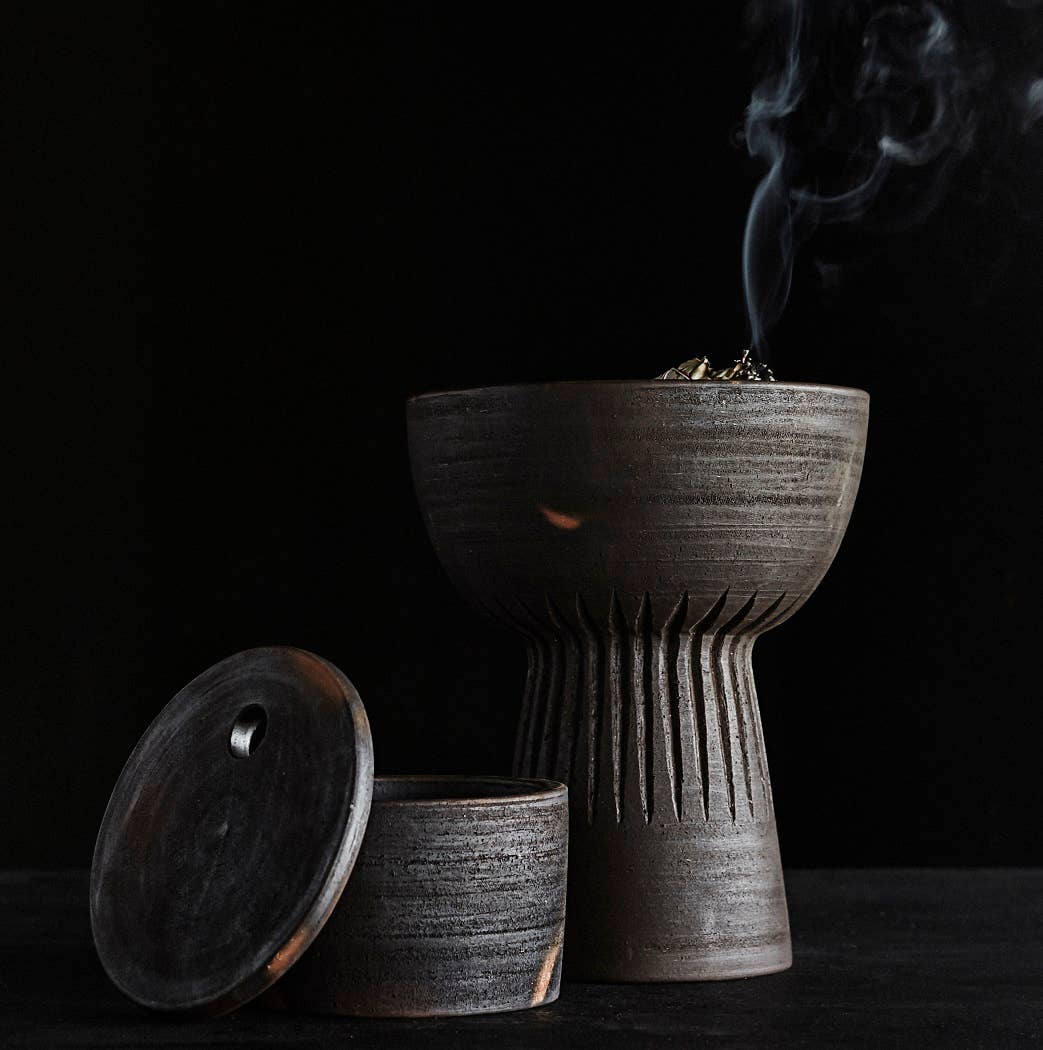 Bowl Fire L - Brown / Black Terracotta: Brown / TERRACOTTA