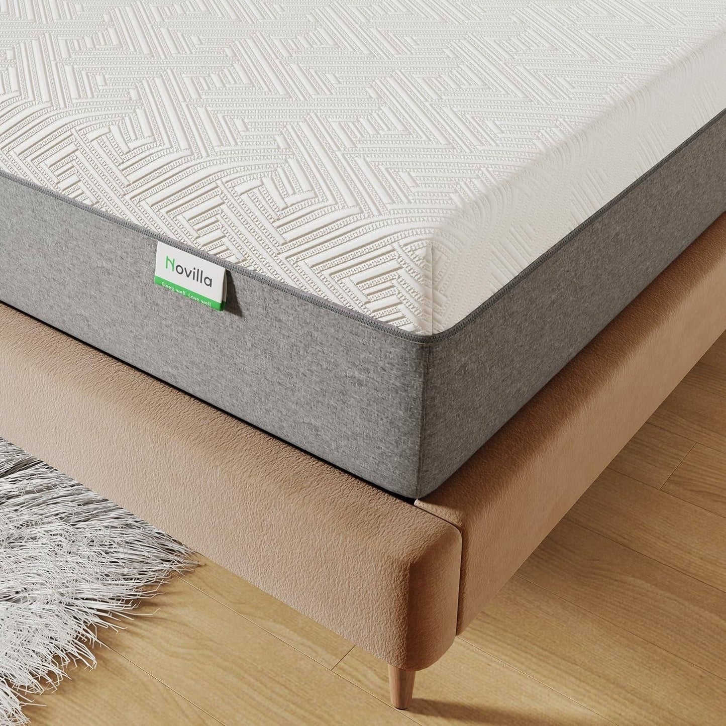 King Gel Memory Foam Mattress, 12 Inch, Medium-Plush: Grey / King / 12 Inch