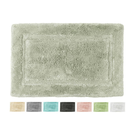 Luxury Bamboo Cotton Bath Mat Non-Slip - Ultra Soft & Thick