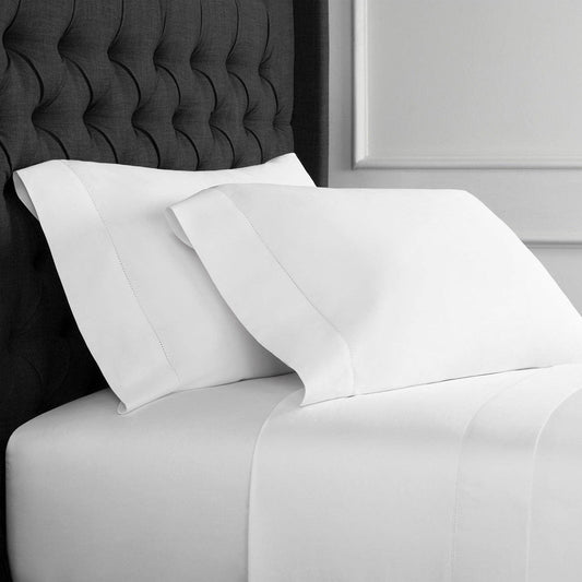 600 Thread Count Cotton Hemstitch Sheet Set: Queen