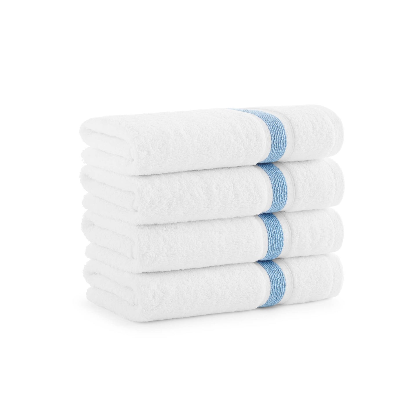 Eco-Friendly Recycled Turkish Hand Towel 4 Pack, Striped: Light Gray