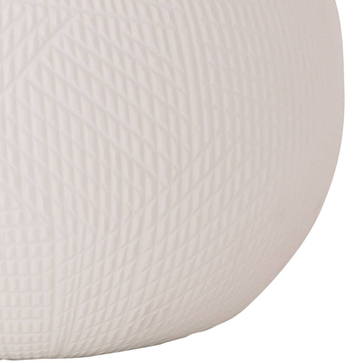 Besse White Textured Decorative Glass Vase: Large