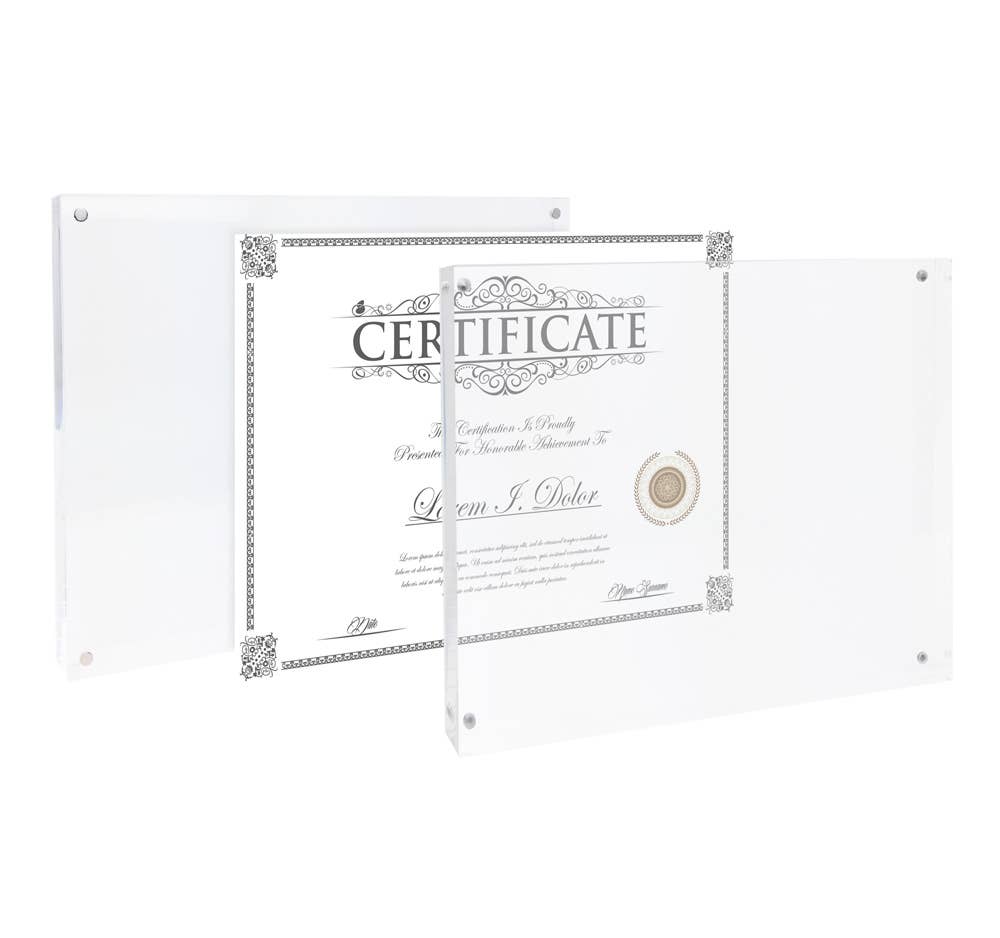 Isaac Jacobs Super Thick Clear Acrylic Magnetic Photo Frame