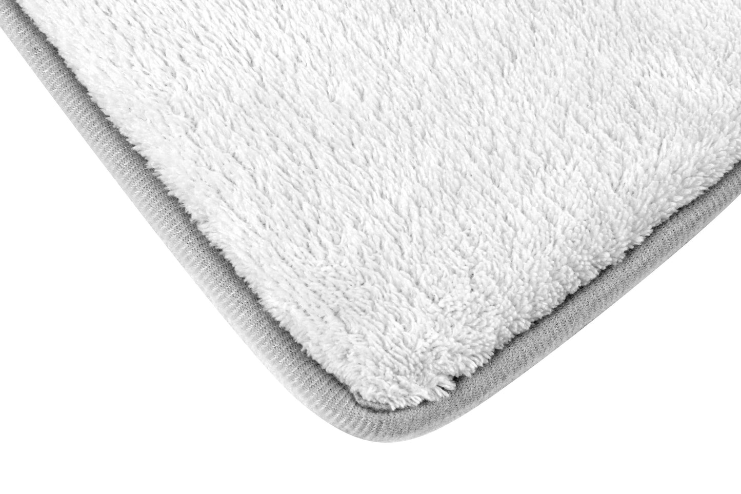 Memory Foam Bath Mat in White, 17 x 24 in