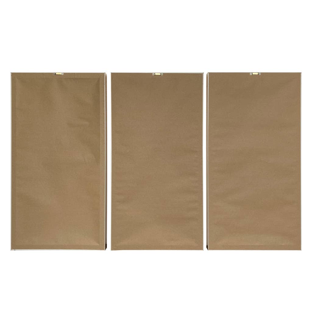 Set Of 3 Blue Green Abstract Water with Gold Floater WallArt