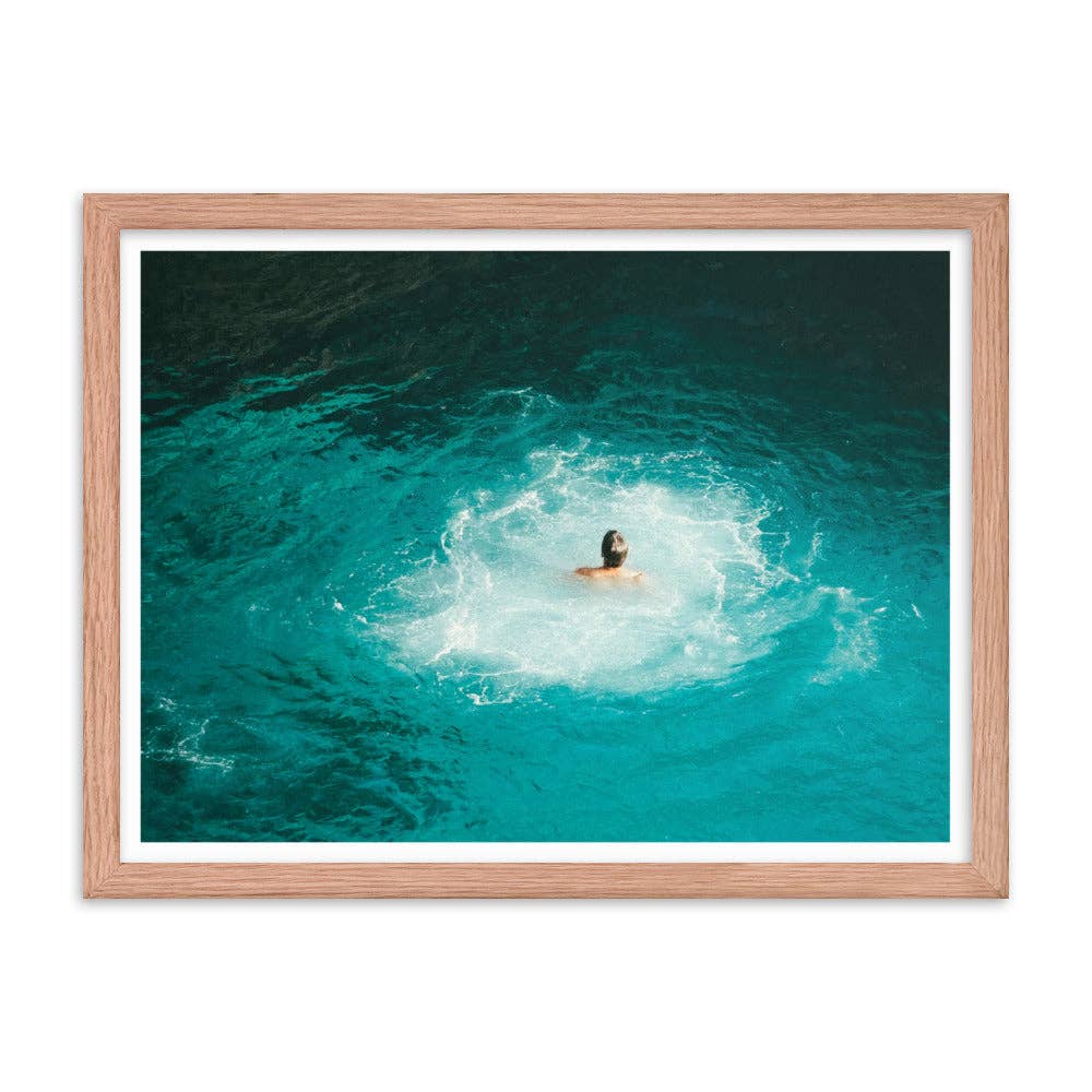 Dip - Framed Print: White / 18″×24″