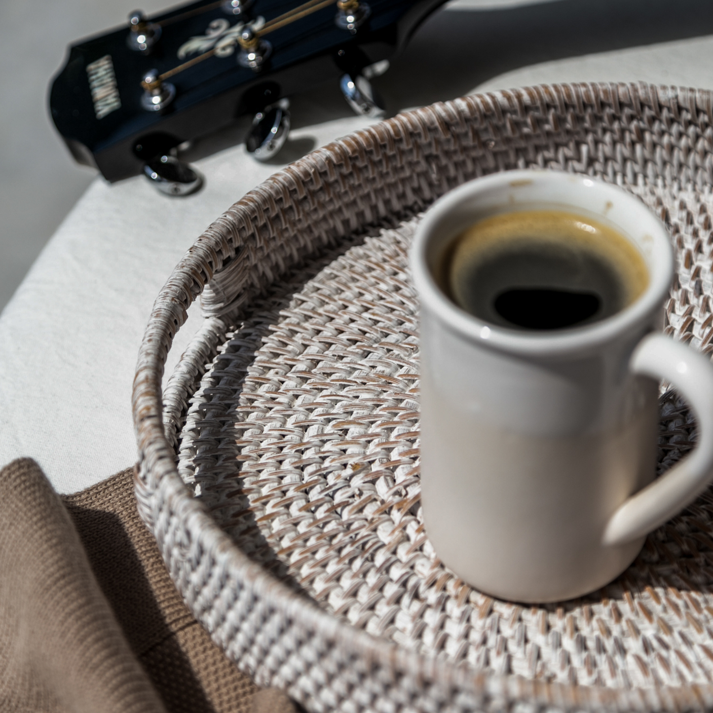 404 - Round Rattan Tray: Large