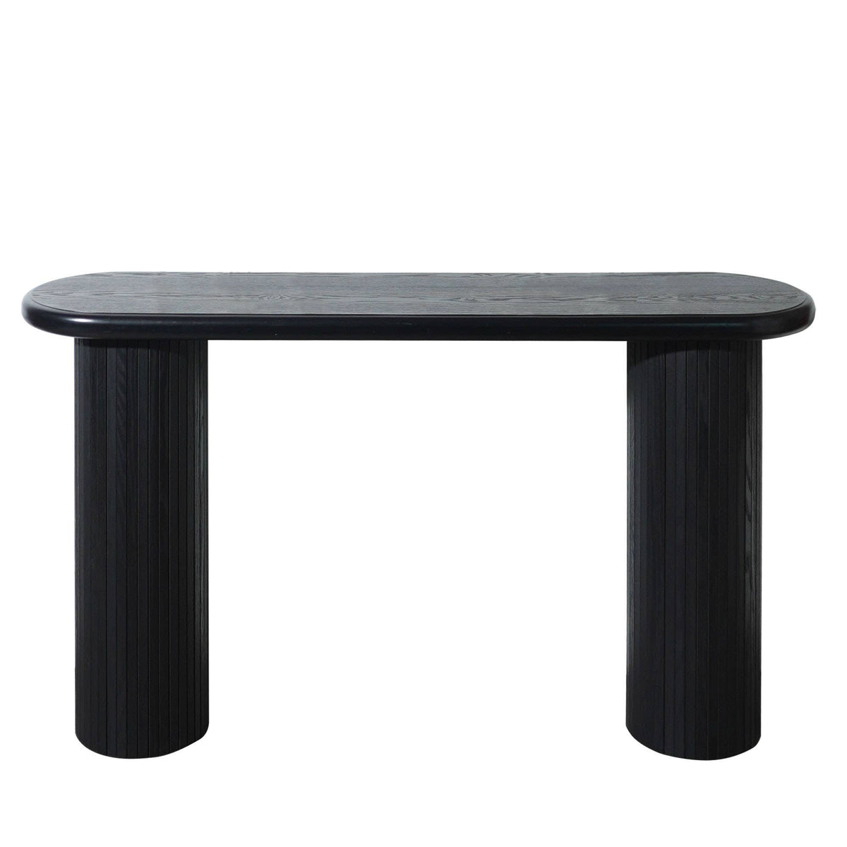 Wood Console Table, Modern Black Console Table, 56" W fluted entryway table,Black Entry Table Narrow Console Table Modern Hallway Table Modern Sofa Table for Living Room