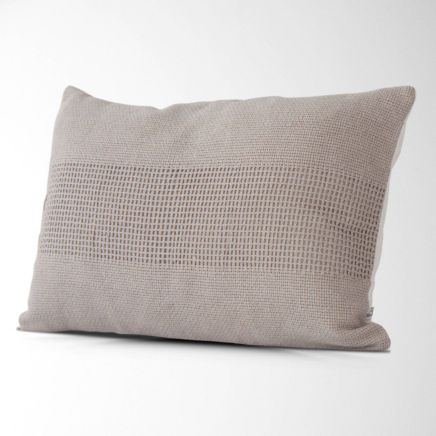Lennox Woven Textured Pillow Cover: Cream / 20" X 20"